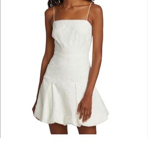 NWT Monique Lhuillier Organza Lace Bubble Mini Dress Size 8